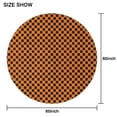 thumbnail image 6 of Orange and Black Checkered Pattern Round Tablecloth 60"x60",Wrinkle Wipeable Table Cloth for Kitchen Dining Room Picnic Patio Party, 6 of 6