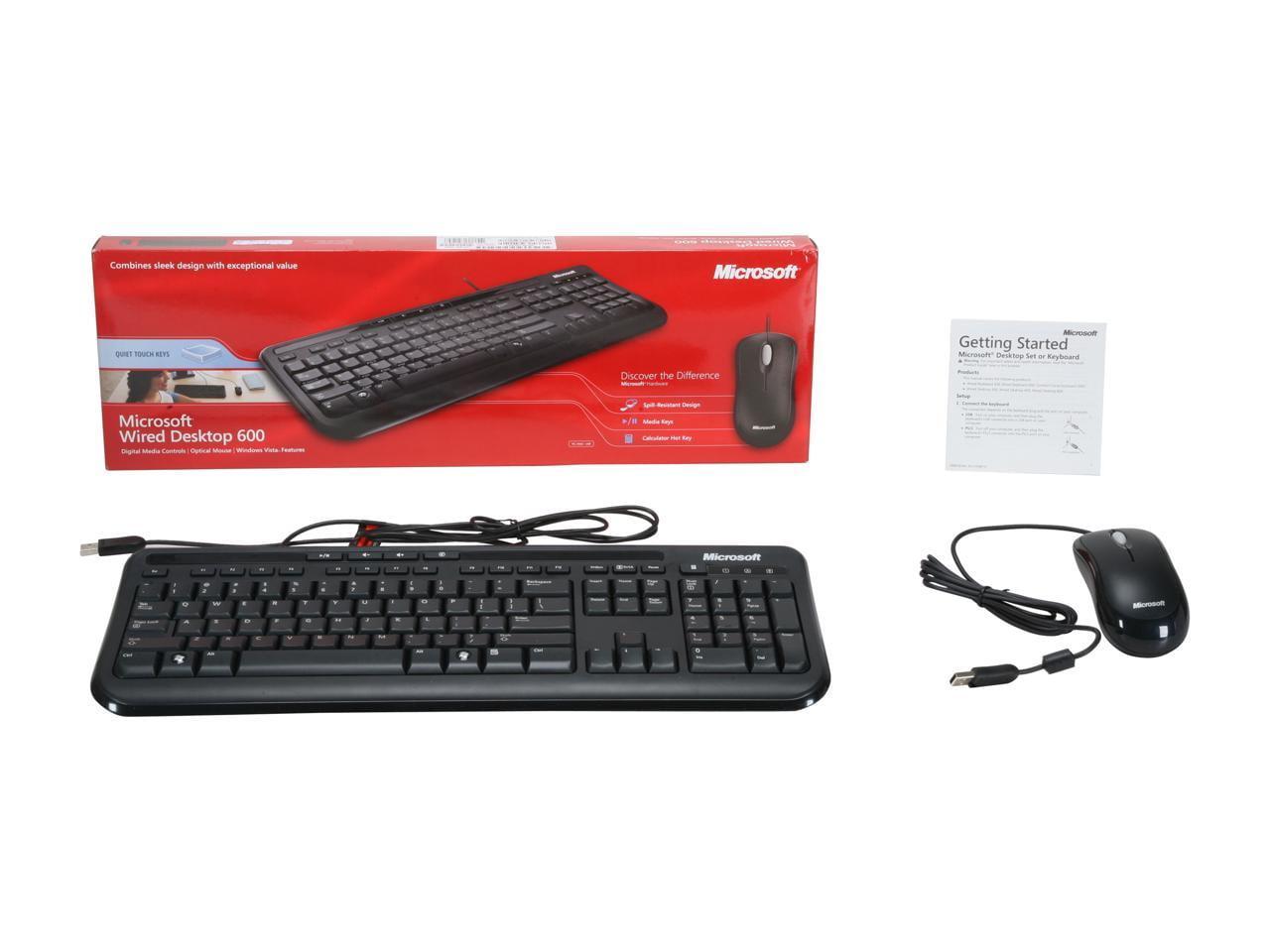 Microsoft Modern Wired Desktop 600 with Comfort Mouse Walmart