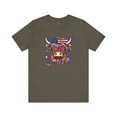 thumbnail image 2 of Western America Highland Cow 4th of July Tee, Independence Day T-shirts,, 2 of 5