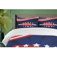 thumbnail image 4 of Ambesonne Memorial Day Duvet Cover Sets, American Flag Sunbeams, 2-King, Night Blue Vermilion, 4 of 7
