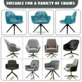 thumbnail image 6 of Whosucclay Turtle Seashell Conch Print Swivel Armchair Accent Dining Chair Cover for Office, Easy to Clean Curved Back Chair Slipcover with Arms Washable Swivel Armchair Cover Protector, 6 of 7