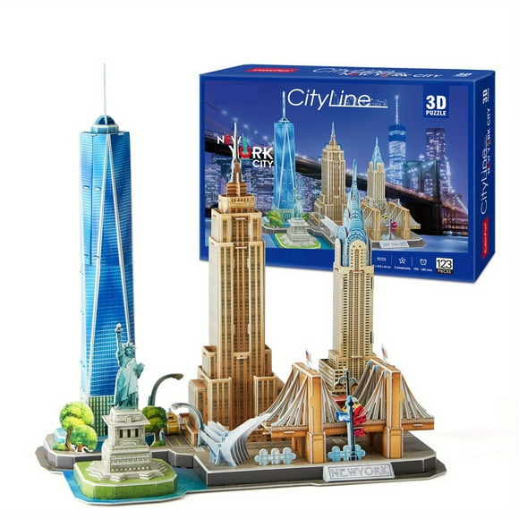 New York Model Kits Statue Of Liberty Empire State Building Brooklyn Bridge Chrysler Building Toys For Adult