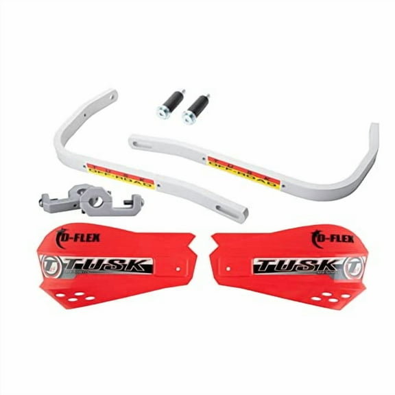 Tusk D-Flex Handguards with MX Shields Red 7/8" Bar Mounts