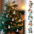 thumbnail image 3 of KOYPTL 5 Pcs Christmas Tree Hanging Ornaments Set,Acrylic Personalized Cute 2D Snowman Christmas Decoration with Rope for Home Decor,Christmas Pendant Ornaments for Holiday Party Decor, 3 of 9