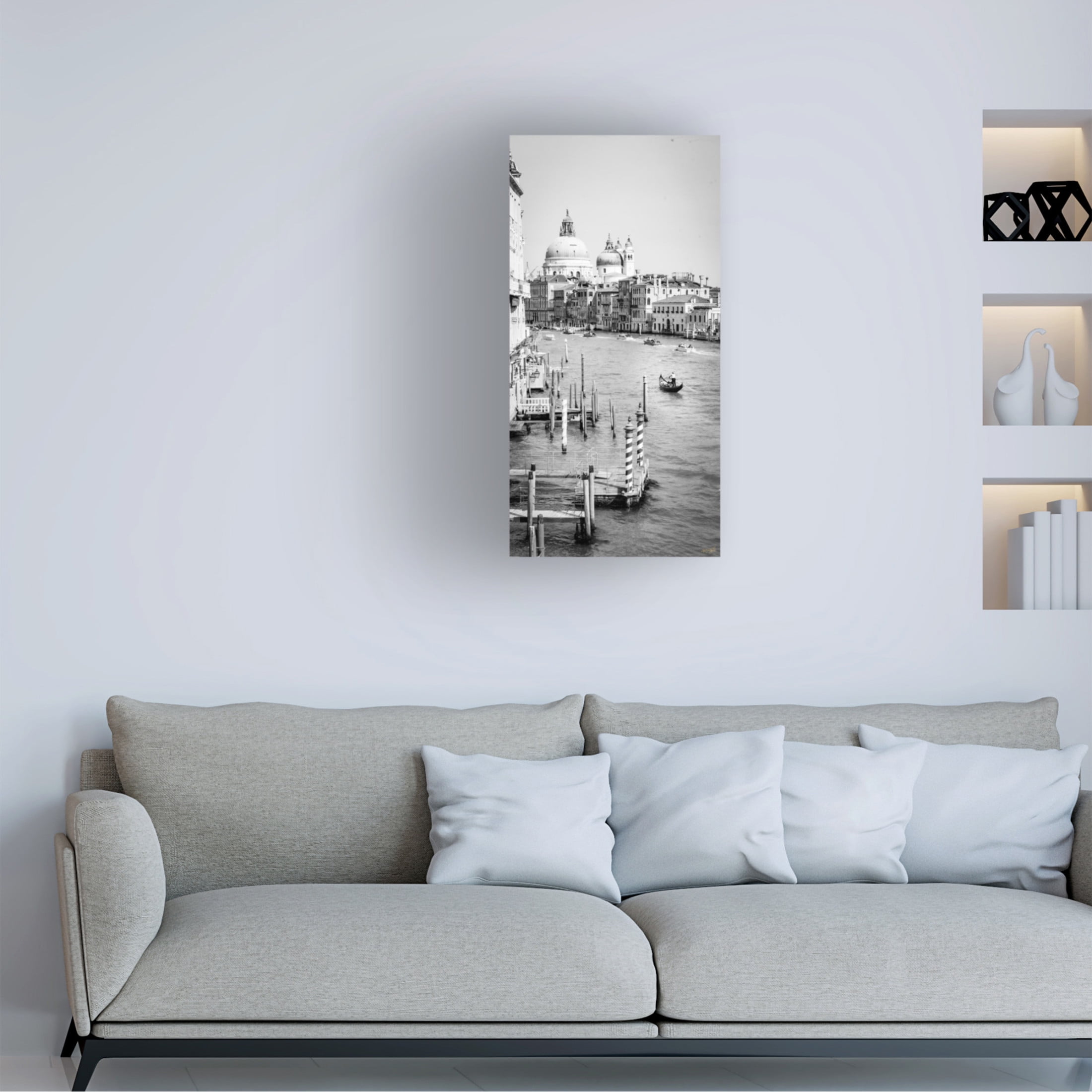 Canvas Wall Art - Life BeautifuLEE 'Venice Grand Canal Vintage' Wall Art for Living Room, Bedroom, or Office Décor by Trademark Fine Art - 10 x 19 Inches