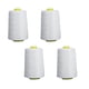 thumbnail image 2 of Línea de costura de hilo de coser de 4 piezas de jeans de poliéster para máquina de coser 10S / 3 Costura acolchada Máquina de coser a mano Bolsa Herramientas de bordado Suministros (Blanco), 2 of 5