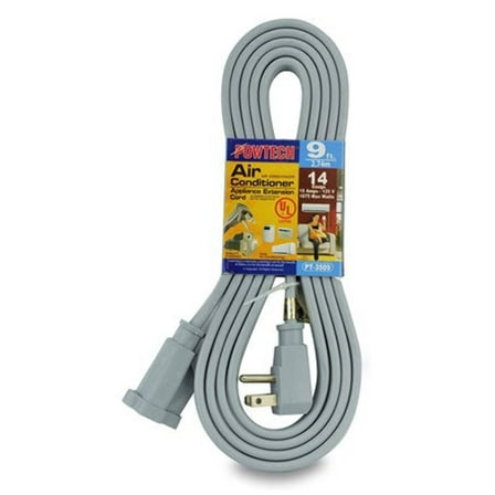 Powtech 9 Feet Air Conditioner and Appliance Extension Cord UL Listed