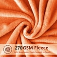 thumbnail image 3 of Astarin Orange Fleece Throw Blanket for Couch&Bed - Lightweight Soft & Warm Plush Fuzzy Cozy Blankets for Fall Winter Spring, 50x60 inches, 3 of 8