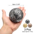 thumbnail image 2 of 3 Pack 3.15" Decorative Balls Mosaic Glass Balls Orbs, Black + Gold + Maroon, 2 of 5