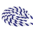 thumbnail image 1 of Unique Bargains 1Inch x 10Feet Natural Twisted Cotton Rope 3 Strand Tug of War Rope with Sealing Tape Blue White, 1 of 6