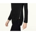 thumbnail image 3 of INC Womens Black Long Sleeve Jewel Neck Blouse PS, 3 of 3