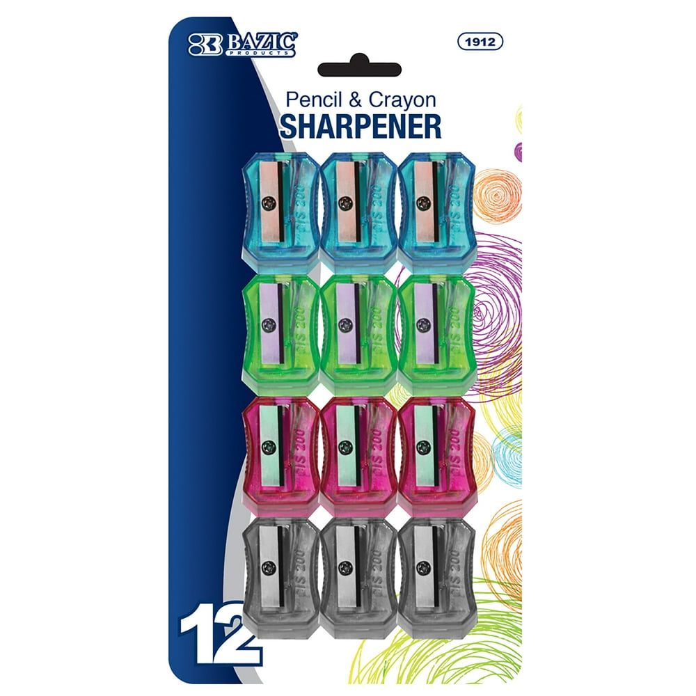 BAZIC Pencil Sharpener Single Hole Blade, Standard Size Pencils Crayon