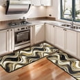 thumbnail image 3 of Kitchen Rugs Sets Of 2,Black Gold White Marble Pattern Anti Fatigue Kitchen Mat Rugs Non Slip Washable,Decorative Kitchen Floor Mats for Kitchen,Sink,Laundry,17"x47"+17"x47", 3 of 5