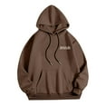 thumbnail image 6 of QHFBli Graphic Men's Hoodie Mens Casual Loose Fit Print Pullover Hoodie Autumn Winter Daily Wear Comfortable Street Fashion Sweatshirt Brown XXL, 6 of 6