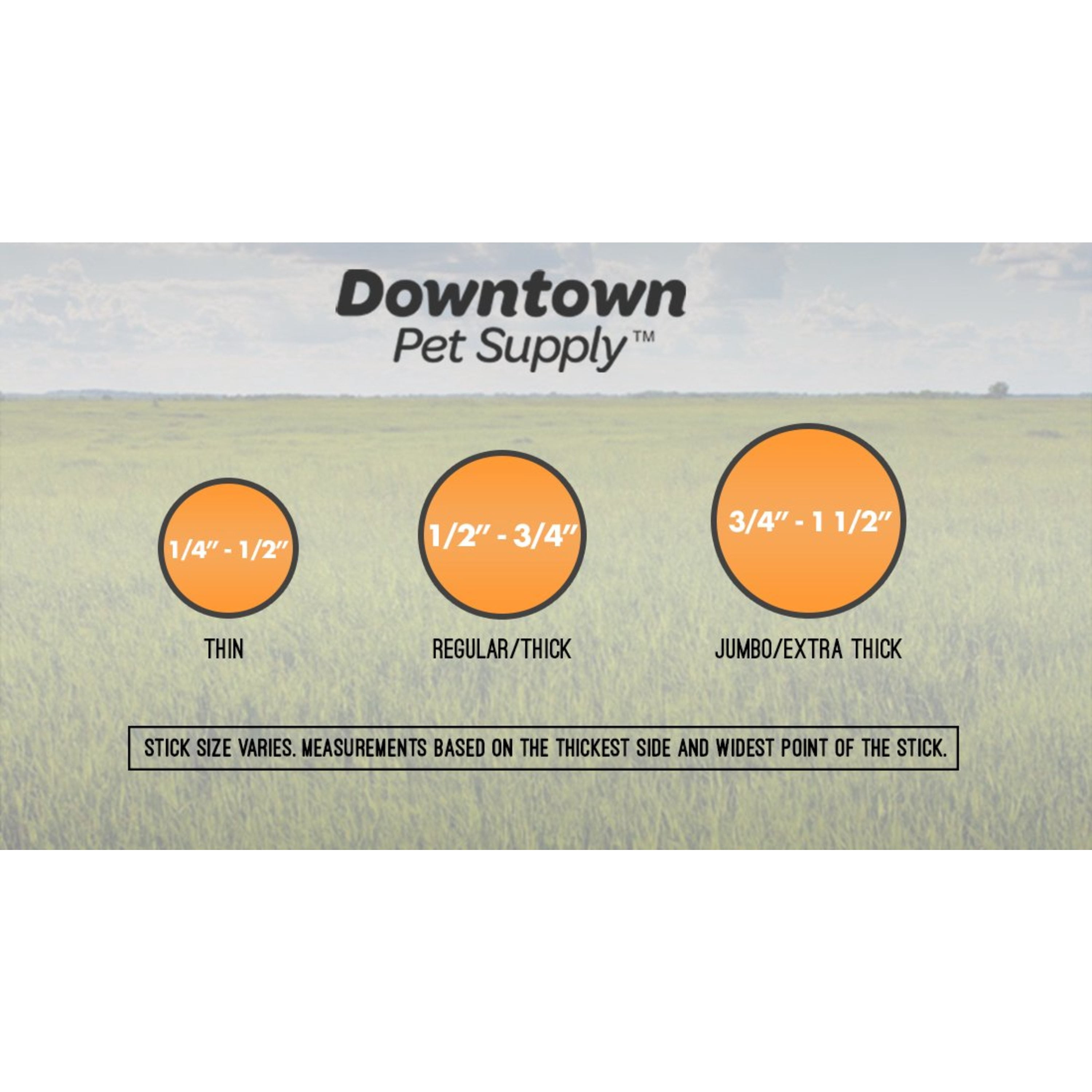 Downtown Pet Supply Bully Sticks For Dogs Rawhide Free Dog Chews 1/2 LB