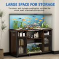 thumbnail image 2 of 55-75 Gallon Fish Tank Stand, Linor Aquarium Stand with Power Outlets and Cabinet for Fish Tank Accessories Storage, Heavy Duty Metal Frame, 52" x 9.7" Tabletop, 1200lbs Capacity (Two-Metal Net Door), 2 of 7