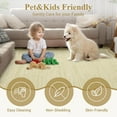 thumbnail image 6 of 6x9 Modern Plain Home Decor Washable Rug Stain Resistant Easy Cleaning Indoor Carpet Non Slip Area Rug Low Pile Floor Cover for Living Room Bedroom Office Playroom,Beige/Brown, 6 of 7