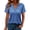 Blue, variant on gbyLJF Womens Summer Tops Solid Color Short Sleeve Casual V Neck T Shirts 2026 Trendy Fashion Basic Shirts Tee