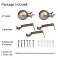 thumbnail image 3 of UTOPIA ALLEY Wall Mounted 3/4 Inch Curtain Rod - Curtain Rods For Windows 48 to 86 Inch, Adjustable Drapery Rods, Satin Nickel Bedroom Curtain Rods, Tapestry Poles (Satin Nickel, 48"-86"), 3 of 10