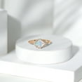 thumbnail image 2 of Rosec Jewels Natural Ethiopian Opal Engagement Ring for Women - Princess Cut Opal Diamond Ring - AAA Quality - with Jewelry Box, 10K Rose Gold, US 7.50, 2 of 8