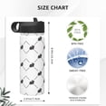 thumbnail image 4 of Yiaed Black Rabbit Print Water Bottle with Straw Lid, Stainless Steel Double Wall Insulated Water Bottle | Leak-Proof and Spill-Proof Water Bottle, 4 of 8