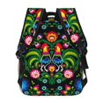 thumbnail image 4 of Wukai Roosters and Flowers Laptop Backpack Casual Travel Backpack Large School Bag for College, Business,Travel-One Size, 4 of 5