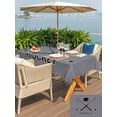 thumbnail image 4 of Outdoor Tablecloth with Umbrella Hole and Zipper, Gray Hockey Rectangle Table Cloth 60x84 Inch Waterproof Tablecloth, Modern Art Vintage Hockey Ball Sports Picnic Table Cover for Patio Camping, 4 of 7