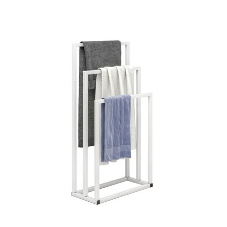 3 Tiers Metal Towel Rack Freestanding Towel Holder for Bathroom Accessories Organizer for Bath Storage & Hand Towels White