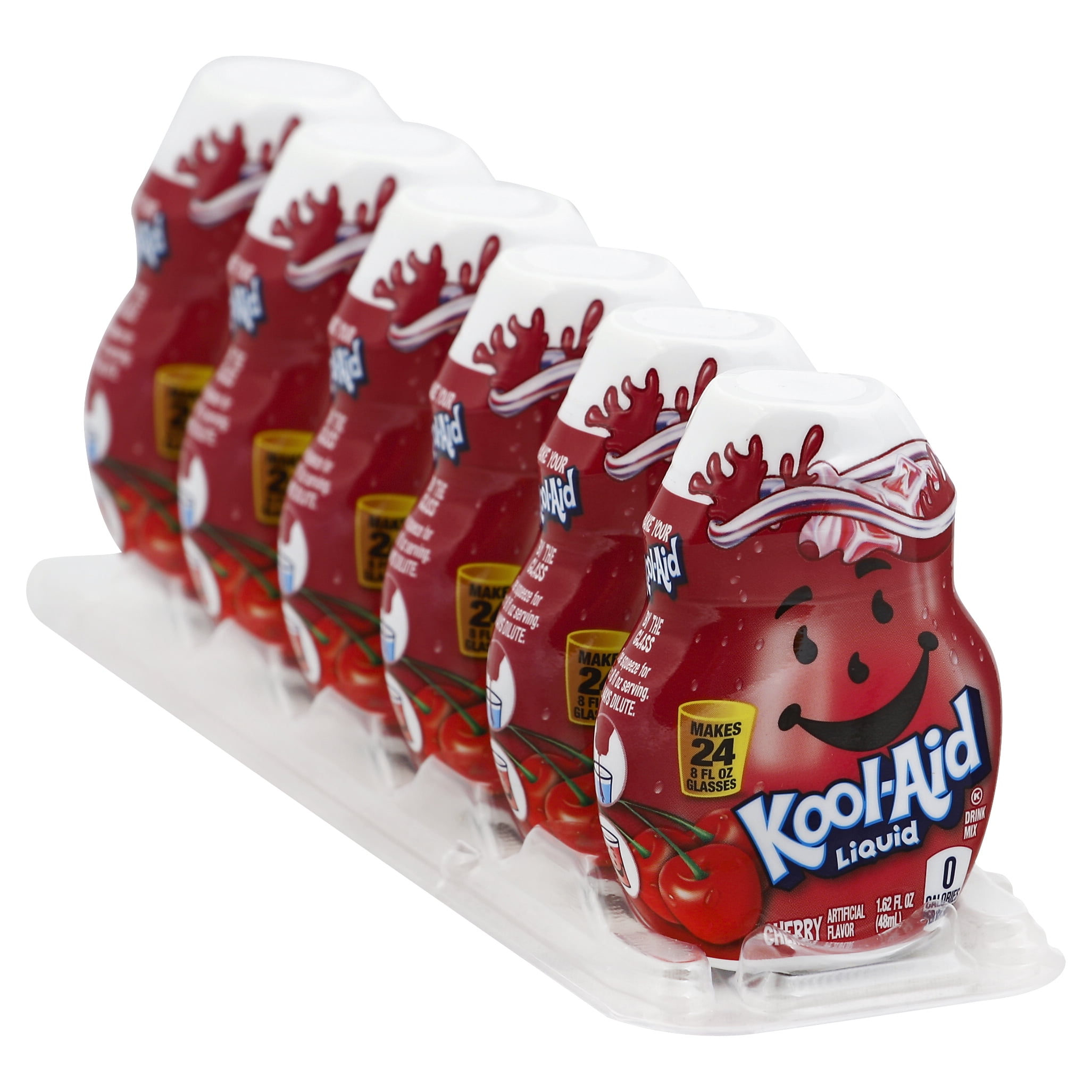(12 pack) Kool-Aid Liquid Cherry Artificially Flavored Soft Drink Mix, 1.62 fl oz Bottle