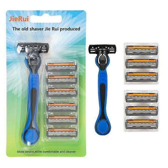 Clean sharp three-layer razor blade old-fashioned razor razor men's razor blade 6 blades