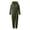 Green, variant on Womens Onesie Pajamas,Winter Warm Hooded Jumpsuit Loungewear Zip Up Sleepwear Plus Size