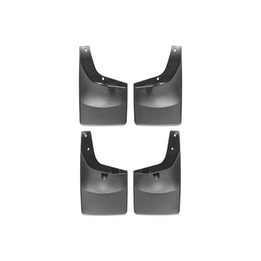 WeatherTech Custom No Drill Splash Guard MudFlaps compatible with 2011-2016 Ford Super Duty, Front & Rear Set - Black