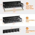 thumbnail image 2 of Spice Racks Magnetic for Refrigerator, Magnetic Spice Shelves with Paper Holder, Moveable 6 Hook Rack, Magnetic Fridge Organizer Set (3Pack), 2 of 7