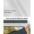 thumbnail image 6 of 4th of July RV Awning Sun Shade Screen 9'X7' American Flag Mesh Sunscreen Police Firefighter Blue Green Red Stripes Awning Shade Screen with Zipper UV Blocker Completed Kits for RV Motorhome Camper, 6 of 7