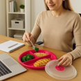 thumbnail image 4 of Platos para meal prep Dependable, paquete de 4, 22 cm, libres de BPA, de 3 compartimentos, 4 of 9