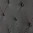 thumbnail image 5 of Rest Haven Linen Inspired Diamond Tufted Wingback Upholstered Bed, Twin XL, Charcoal, 5 of 8