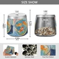 thumbnail image 2 of Yayeee Ashtray with Lid for Cigarette Smokeless Stainless Steel Home Ash Holder, Art Goldfish, 2 of 7