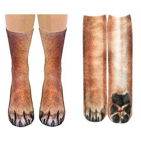 

〖Yilirongyumm〗 Socks 3D Novelty Animal Animal Printed Women Socks Humor Aldult Stocking For Men Socks