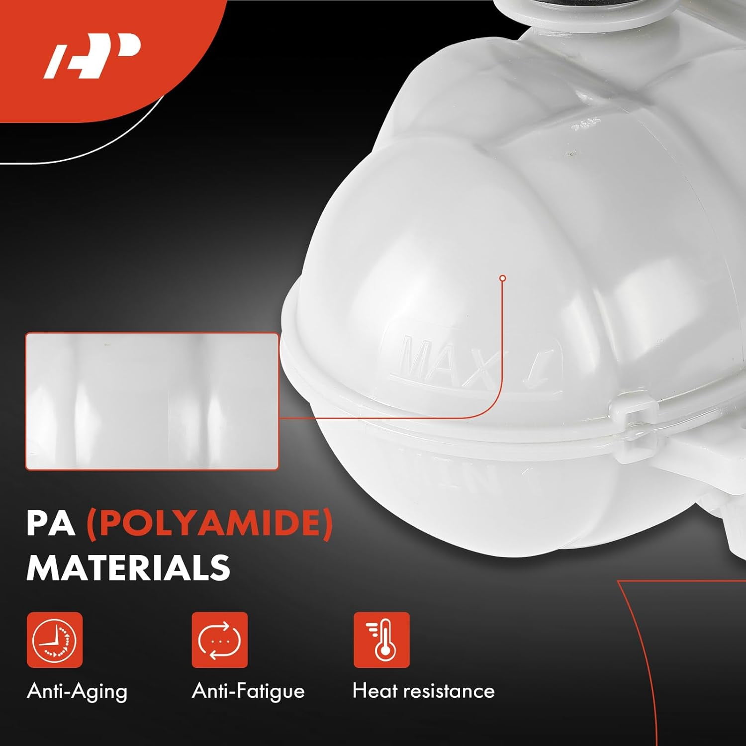 A-Premium Engine Coolant Overflow Recovery Expansion Tank [with Cap] Compatible with Ford Mustang 2015-2023