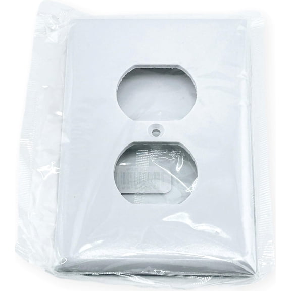 Cooper Wiring Devices 393720289 2032W-BOX 1 Gang Duplex Receptacle Plate, White