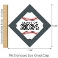 Big Dot of Happiness Grad Baseball 2024 Graduation Cap Decorations