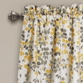 thumbnail image 5 of "Lush Decor Gray Modern Flowered Window Curtain Panel Set, 84""L x 52""W + 2"" Header", 5 of 11