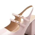 thumbnail image 4 of Women's Slingback Chunky Heels Mary Jane Pumps Shoes With Buckle Straps, 4 of 5