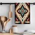 thumbnail image 2 of Brown Teal Red Boho Kitchen Towel Dish Cloths Set of 3, Microfiber Soft Kitchen Hand Towels, Southwestern Vintage Geometric Art Absorbent Quick Drying Dishcloths 18 x 28 Inches, 2 of 8