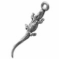 thumbnail image 1 of Sterling Silver 18" .8mm Box Chain 3D Mini Crawling Alligator Pendant Necklace, 1 of 2