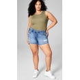thumbnail image 2 of And Now This Womens Destroyed Short Denim Shorts, 2 of 3