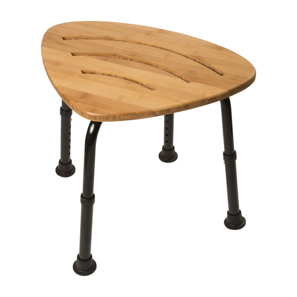 DMI Bamboo Bath Seat Shower Stool - Walmart.com - Walmart.com