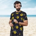 thumbnail image 4 of Wukai Sunflowers Print Men's Short-Sleeved Mesh T-Shirt,Quick-Dry Short Sleeve Workout T-Shirt-Small, 4 of 8