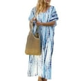 thumbnail image 2 of OVINYER Dress Women Plus Size Kaftans Casual V-Neck Long Soft Beach Maxi For Summer Comfortable Relaxed Fit, 2 of 9