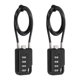 thumbnail image 1 of Uxcell 2-Pack Candado de Combinación, Aleación de Zinc 4 Dígitos Contraseña 20 In Cable Candado de Equipaje Exterior Sin Llave [Negro], 1 of 7